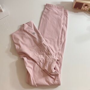 Lululemon Athletica Light Pink Ribbed Leggings